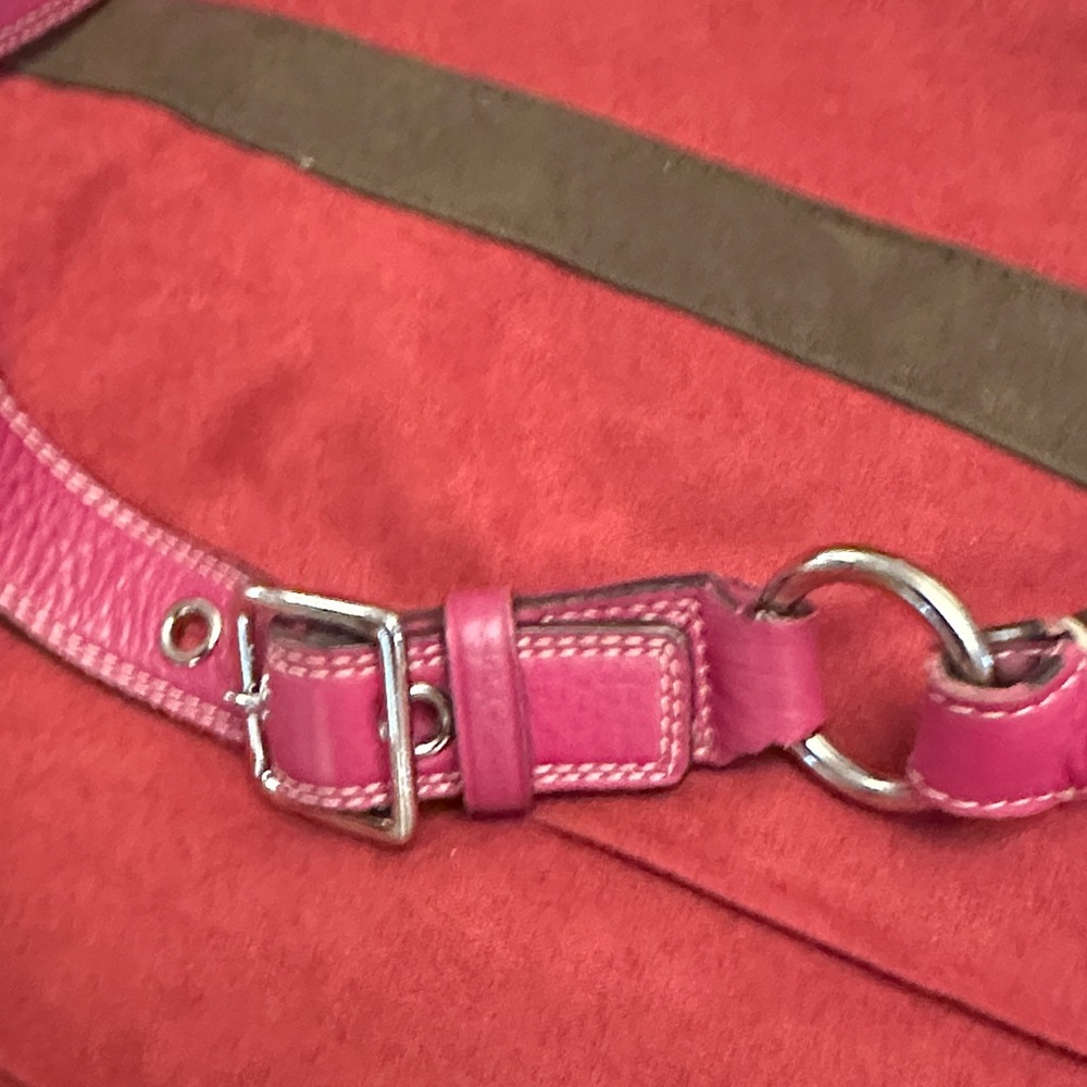 Coach Fuchsia Leather Shoulder Bag - Picture 7 of 7